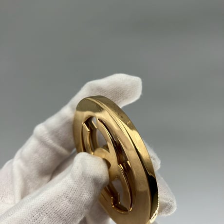 CHANEL (シャネル) ヴィンテージ デカココ ココマーク ミラー ラウンド ブローチ
