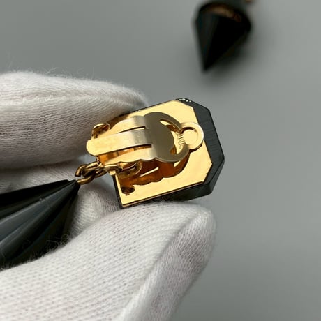 CHANEL (シャネル) ヴィンテージ ココマーク ロゴ スイング イヤリング