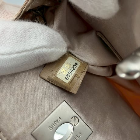 CHANEL (シャネル) ヴィンテージ ニュートラベルライン ターンロック ココマーク ミニバッグ ハンドバッグ