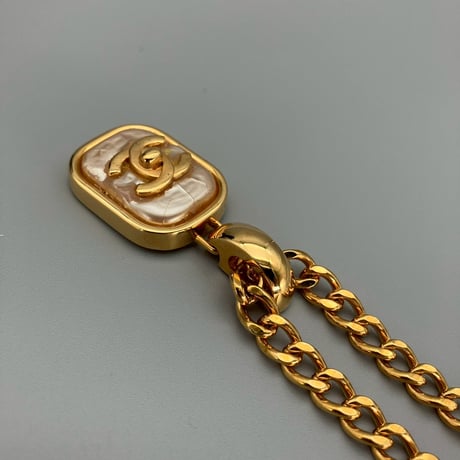 CHANEL (シャネル) ヴィンテージ ターンロック パール ネックレス