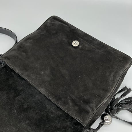 CHANEL (シャネル) ヴィンテージ スエード トリプルココマーク ショルダーバッグ