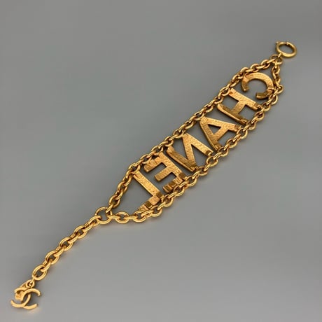 CHANEL (シャネル) ヴィンテージ ビッグロゴ チェーン ブレスレット