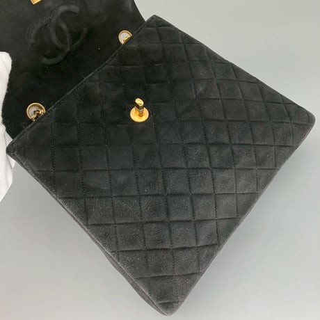 CHANEL (シャネル) ヴィンテージ スエード ターンロック ココマーク ショルダーバッグ