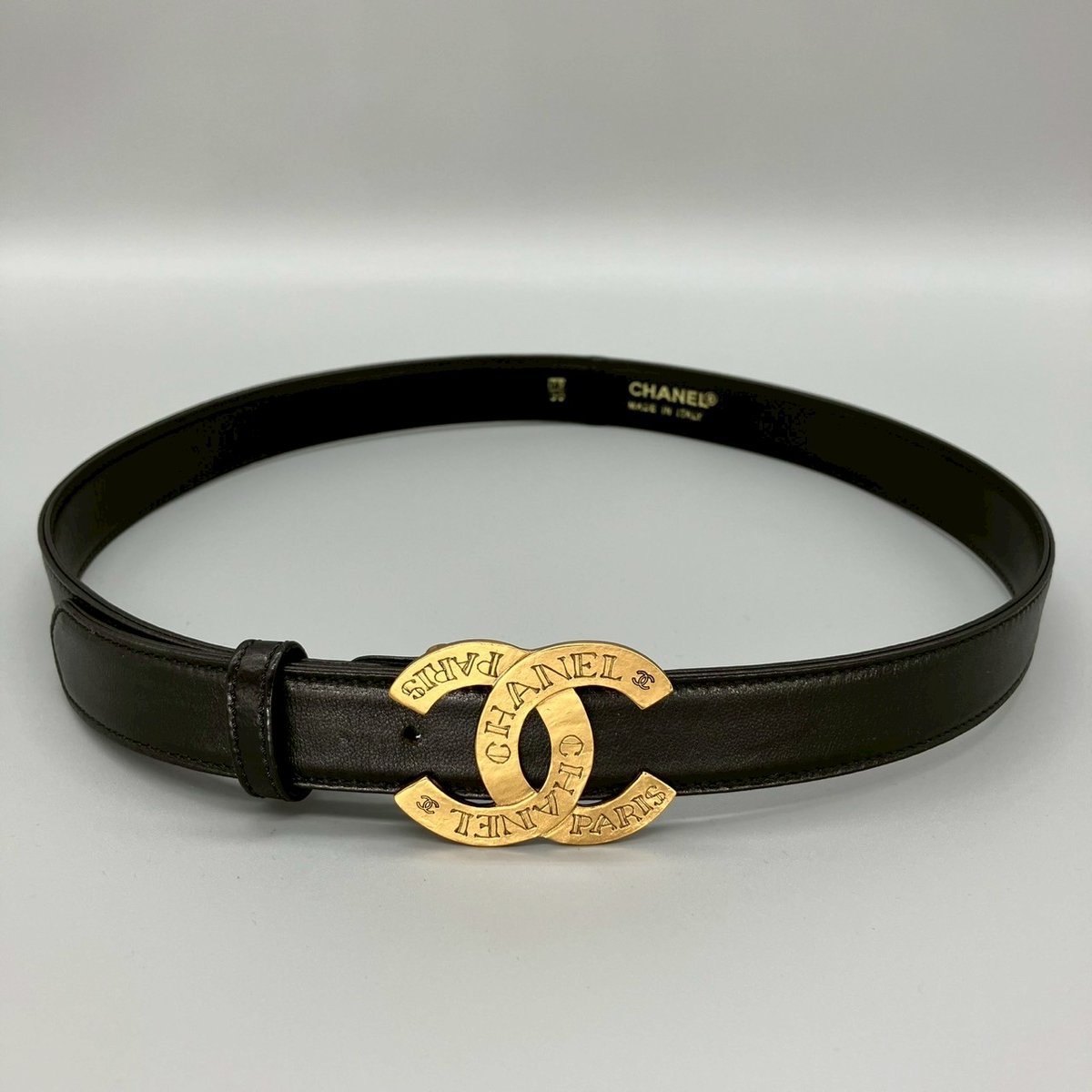 【 定価32万 】 シャネル　ワンピース　ベルト　金ボタン　総柄　ヴィンテージ CHANEL - 美品 Vintage シャネル CHANEL ワンピース ベルト付き