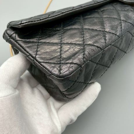 CHANEL (シャネル) ヴィンテージ マトラッセ 2.55 ミラー ロングショルダーバッグ
