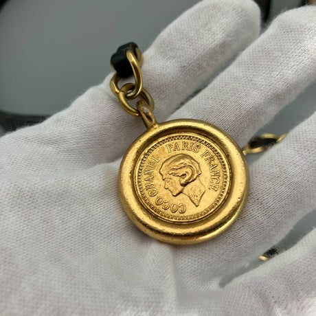 CHANEL (シャネル) ヴィンテージ マトラッセ ココマーク ターンロック チェーン ベルト