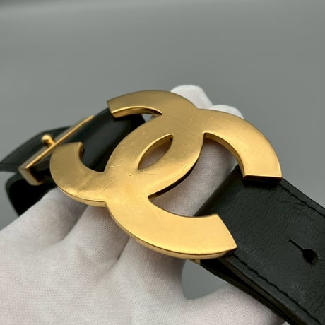 CHANEL (シャネル) ヴィンテージ デカココ ココマーク レザーベルト