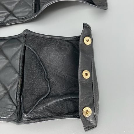 CHANEL (シャネル) ヴィンテージ レザー ボタン 手袋 グローブ