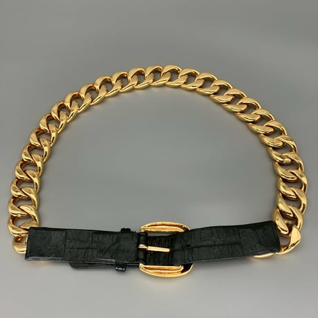 CHANEL (シャネル) ヴィンテージ チェーン レザー ベルト