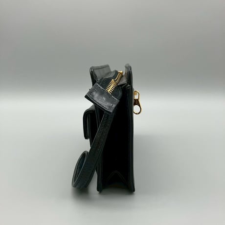 CHANEL (シャネル) ヴィンテージ ターンロック ココマーク レザー クラッチバッグ ハンドバッグ