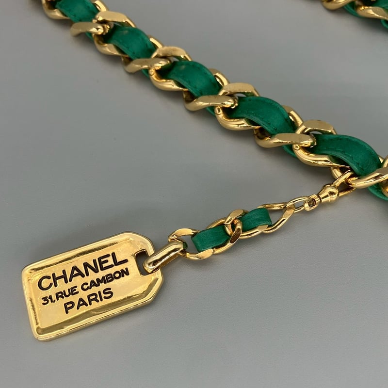 CHANEL (シャネル) ヴィンテージ 31 RUE CAMBON レザー チェーン ベルト