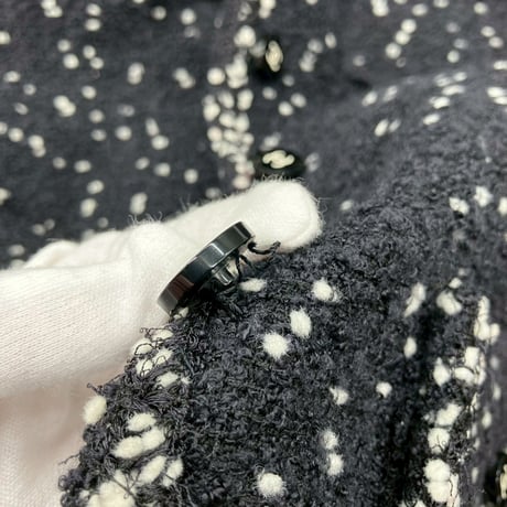 CHANEL (シャネル) ヴィンテージ ツイード 粉雪 ココボタン ジャケット