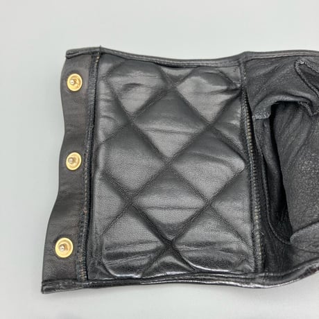 CHANEL (シャネル) ヴィンテージ レザー ボタン 手袋 グローブ
