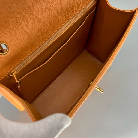 CHANEL (シャネル) ヴィンテージ マトラッセ キャビアスキン ターンロック ココマーク ハンドバッグ