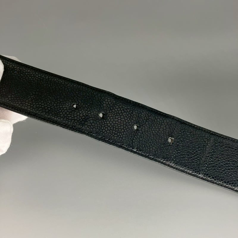 シャネル ココマーク ヴィンテージベルト キャビアスキン ブラック CHANEL (シャネル) ヴィンテージ キャビアスキン ココマーク ベルト