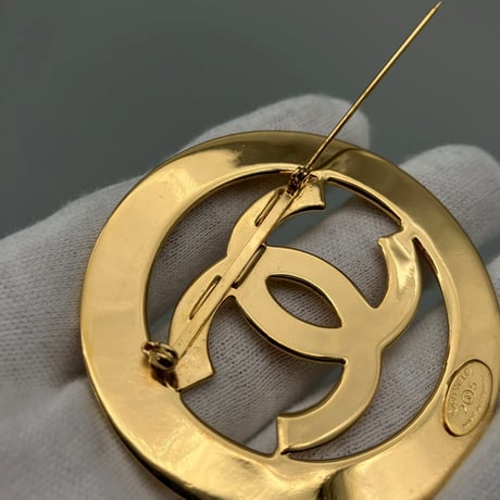 CHANEL (シャネル) ヴィンテージ デカココ ココマーク ラウンド ブローチ