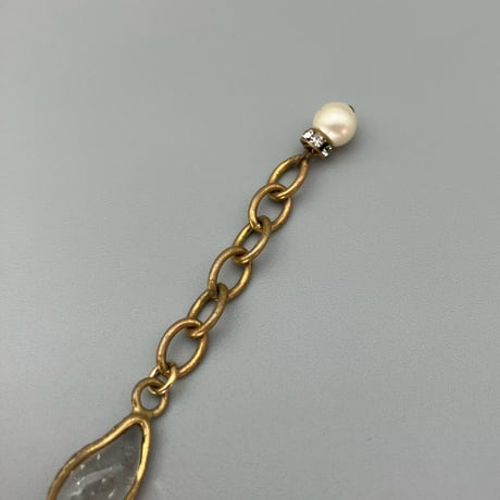 CHANEL (シャネル) ヴィンテージ グリポア カラーストーン パール ラインストーン フラワー ネックレス