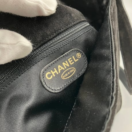 CHANEL (シャネル) ヴィンテージ スエード トリプルココマーク ショルダーバッグ