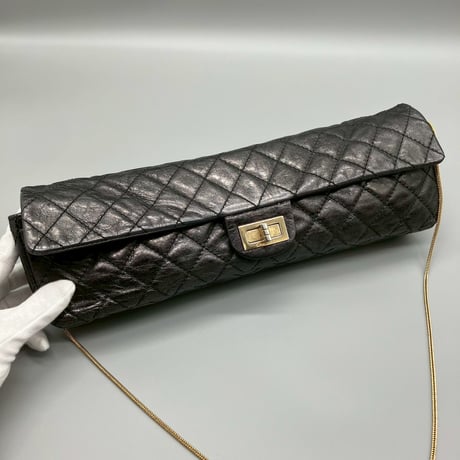 CHANEL (シャネル) ヴィンテージ マトラッセ 2.55 ミラー ロングショルダーバッグ