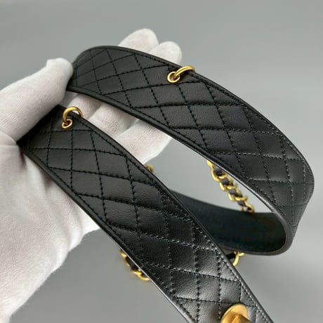 CHANEL (シャネル) ヴィンテージ マトラッセ ココマーク ターンロック チェーン ベルト