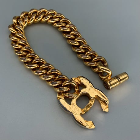 CHANEL (シャネル) ヴィンテージ デカココ ココマーク ターンロック ブレスレット
