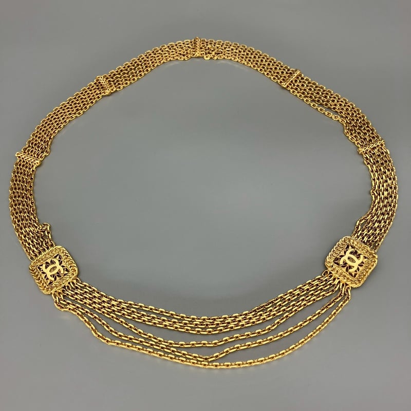 CHANEL (シャネル) ヴィンテージ ココマーク 6連チェーン チェーン