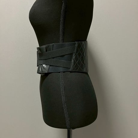 CHANEL (シャネル) ロゴ ラムスキン ベルト コルセット