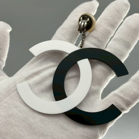CHANEL (シャネル) ヴィンテージ デカココ ココマーク パール スイング イヤリング