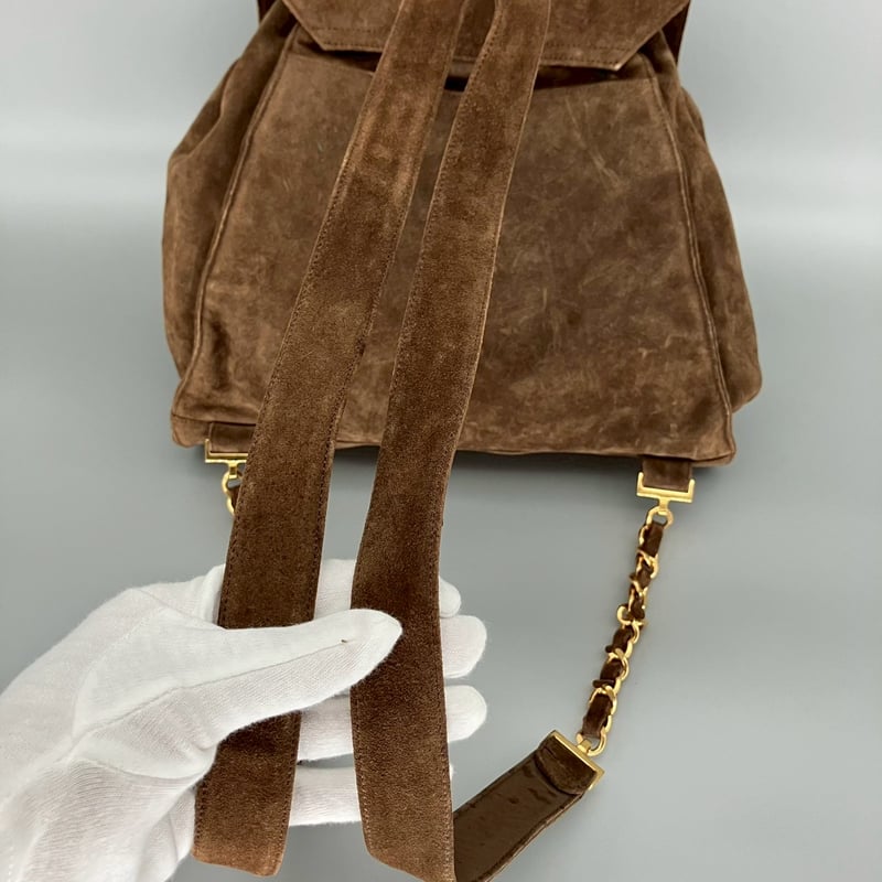 CHANEL (シャネル) ヴィンテージ スエード ココマーク リュックサック