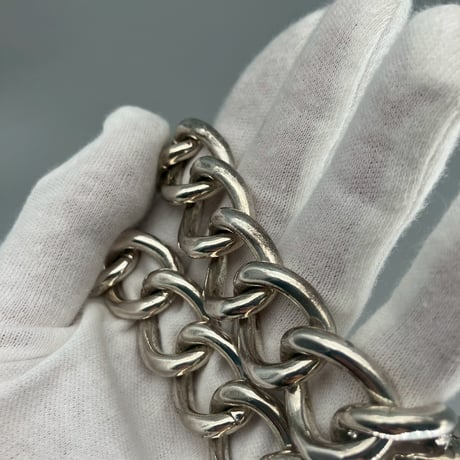 CHANEL (シャネル) ヴィンテージ デカココ ターンロック ココマーク シルバー ネックレス