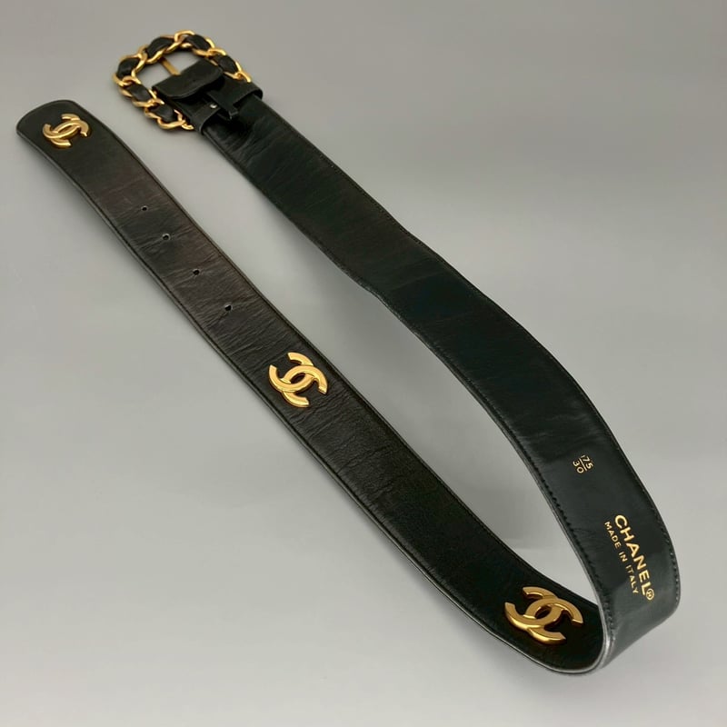 美品希少　CHANEL　シャネル　ヴィンテージ　埋め込みタイプベルト CHANEL (シャネル) ヴィンテージ マトラッセ ココマーク ターンロック