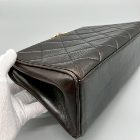 CHANEL (シャネル) ヴィンテージ マトラッセ ラムスキン ターンロック ココマーク ハンドバッグ