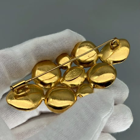 CHANEL (シャネル) ヴィンテージ カラーストーン グリポア ブローチ