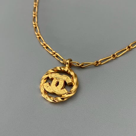 CHANEL (シャネル) ヴィンテージ ココマーク ラインストーン ネックレス