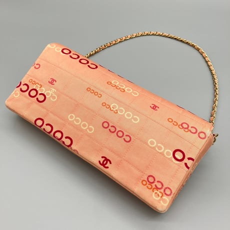 CHANEL (シャネル) ヴィンテージ チョコバー キャンバス ココマーク COCO ターンロック ショルダーバッグ