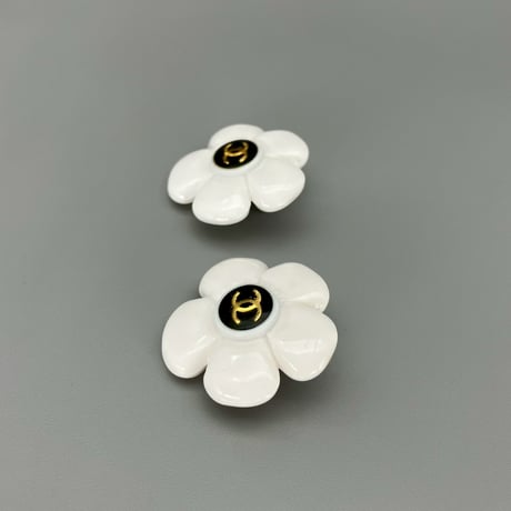 CHANEL (シャネル) ヴィンテージ ココマーク カメリア イヤリング
