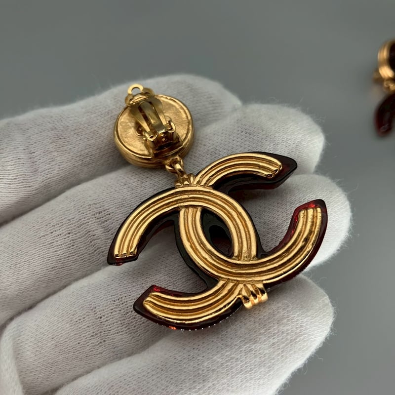 CHANEL (シャネル) ヴィンテージ グリポア カラーストーン デカココ