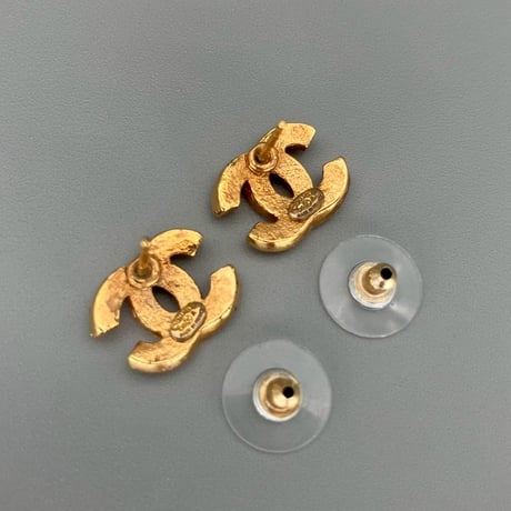 CHANEL (シャネル) ヴィンテージ ココマーク ラインストーン ピアス