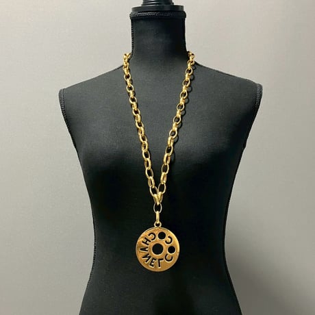 CHANEL (シャネル) ヴィンテージ ロゴ ラウンド ネックレス