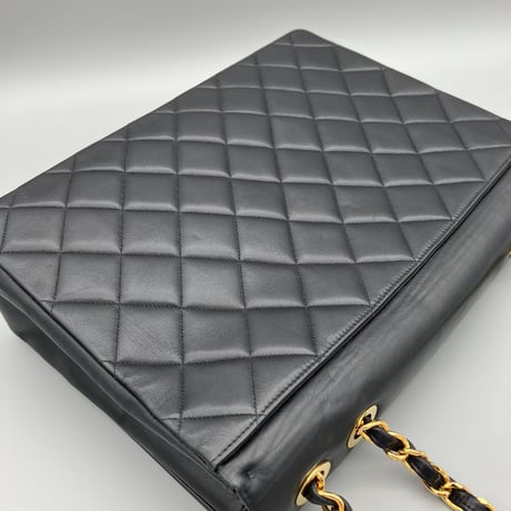 CHANEL (シャネル) ヴィンテージ デカマトラッセ34 ターンロック ダブルチェーン ショルダーバッグ