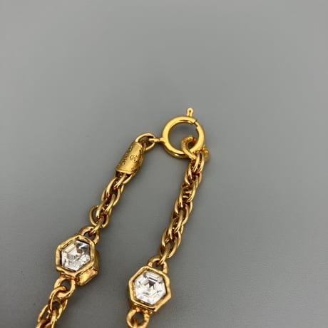 CHANEL (シャネル) ヴィンテージ ラインストーン ココマーク ネックレス