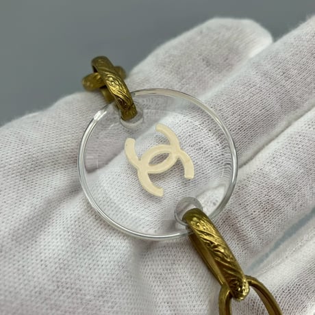 CHANEL (シャネル) ヴィンテージ ココマーク クリア ラウンド チェーンベルト
