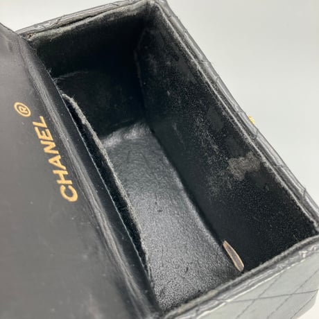 CHANEL (シャネル) ヴィンテージ ミニマトラッセ ターンロック ココマーク ダブルチェーン ショルダーバッグ