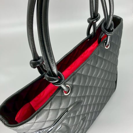 CHANEL (シャネル) ヴィンテージ マトラッセ カンボンライン ココマーク ハンドバッグ トートバッグ