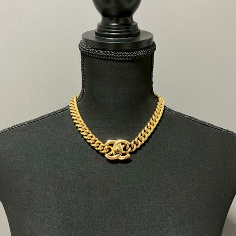 CHANEL (シャネル) ヴィンテージ ターンロック ココマーク ネックレス