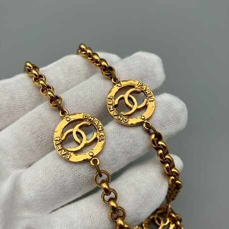 CHANEL (シャネル) ヴィンテージ ラウンド ココマーク ネックレス