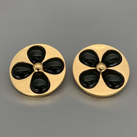CHANEL (シャネル) ヴィンテージ フラワー ラウンド イヤリング
