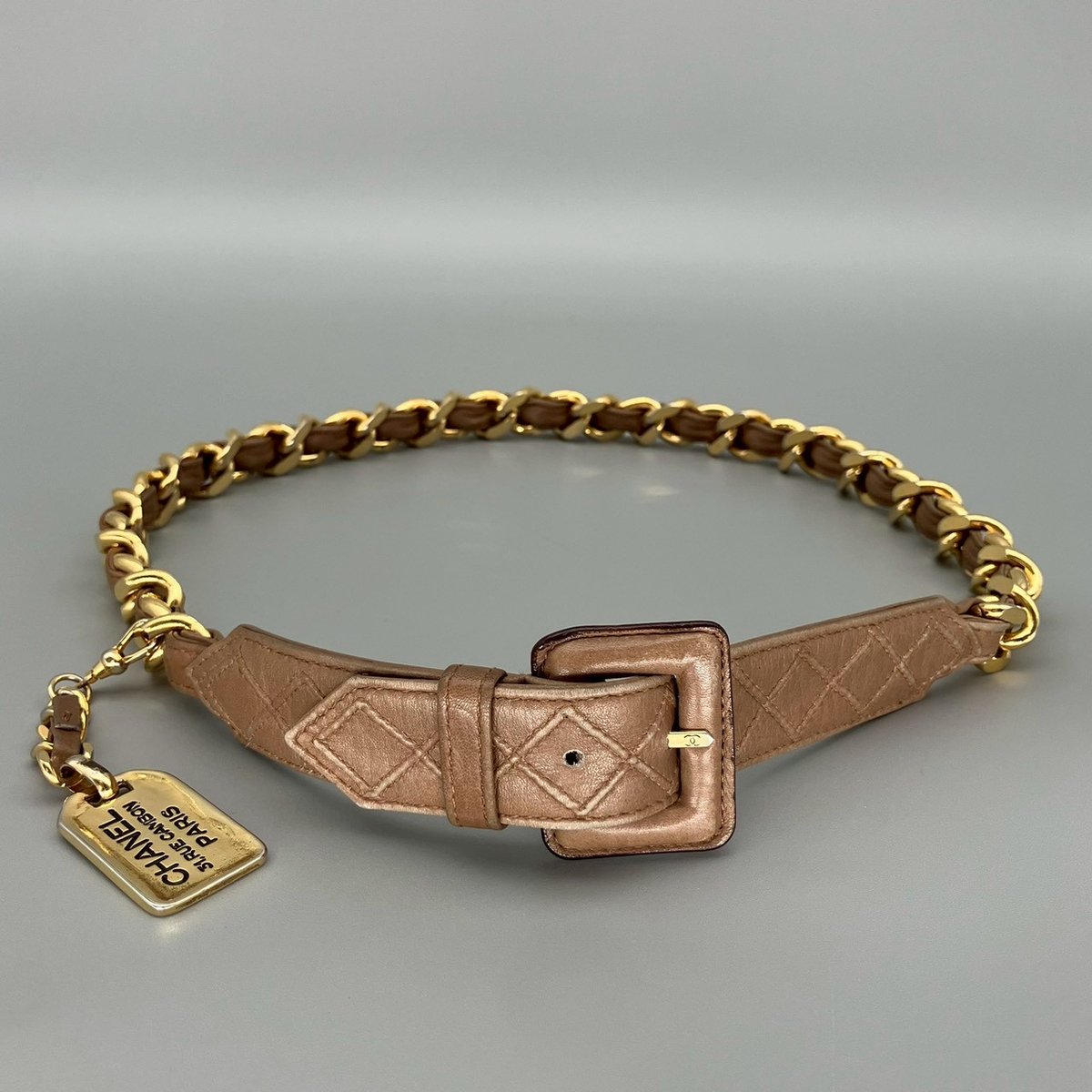 CHANEL (シャネル) ヴィンテージ 31 RUE CAMBON レザー チェーン ベルト