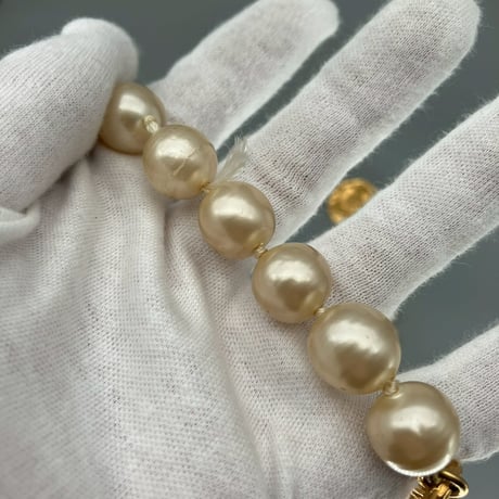 CHANEL (シャネル) ヴィンテージ パール ココマーク チェーンベルト