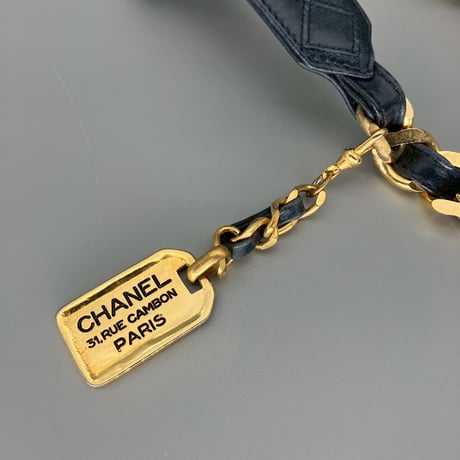 CHANEL (シャネル) ヴィンテージ 31 RUE CAMBON レザー チェーン ベルト